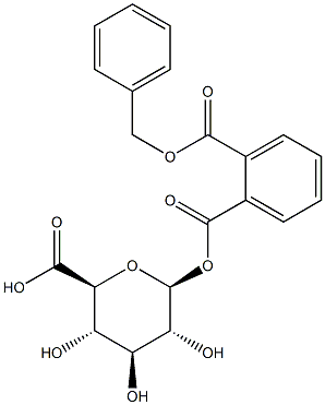 BETA-D-吡喃葡萄糖醛酸 1-(2-((苄氧羰基)苯甲酸酯)分子式结构图