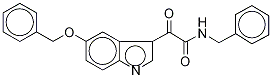 ALPHA-氧代-5-苄氧基-N-苄基-1H-吲哚-3-乙酰胺分子式结构图