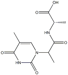 poly-2-(2-(thymin-1-yl)propanamido)propenoic acid分子式结构图