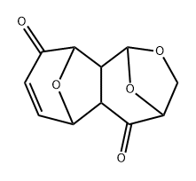 .beta.-D-ribo-Hexopyranos-4-ulose, 1,6-anhydro-2,3-dideoxy-2,3-(3,6-dihydro-3-oxo-2H-pyran-2,6-diyl)-, (2R-cis)-分子式结构图