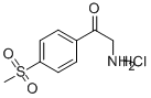 2-氨基-1-[4-(甲基磺酰基)苯基]-1-乙基酮盐酸盐分子式结构图