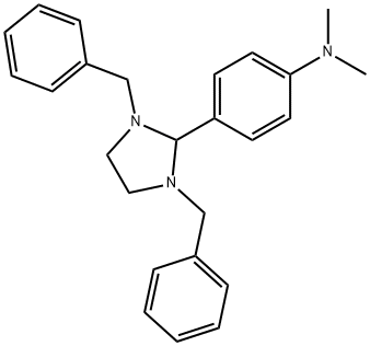 4-(1,3-dibenzyl-2-imidazolidinyl)-N,N-dimethylaniline分子式结构图