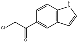 2-氯-1-(1H-吲哚-5-基)乙酮分子式结构图