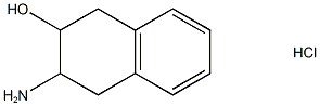 3-AMINO-1,2,3,4-TETRAHYDRONAPHTHALEN-2-OL HYDROCHLORIDE分子式结构图