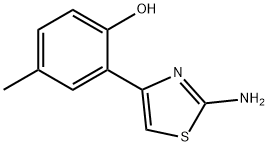 2-(2-Amino-thiazol-4-yl)-4-methyl-phenol分子式结构图