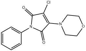 3-氯-4-吗啉-1-苯基-1H-吡咯-2,5-二酮分子式结构图