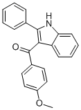 (4-METHOXYPHENYL)(2-PHENYL-1H-INDOL-3-YL)METHANONE分子式结构图