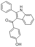 (4-HYDROXYPHENYL)(2-PHENYL-1H-INDOL-3-YL)METHANONE分子式结构图