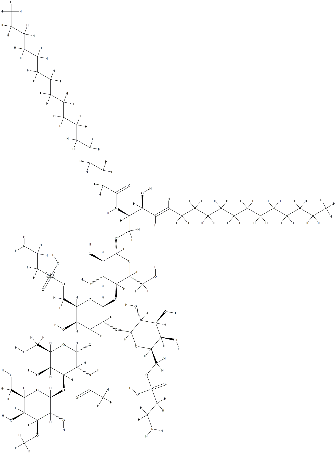 Diphosphonopentaosylceramide分子式结构图