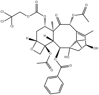 7-O-(2,2,2-三氯乙氧基羰基)浆果赤霉素 III分子式结构图