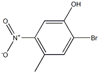 2-溴-4-甲基-5-硝基苯酚分子式结构图