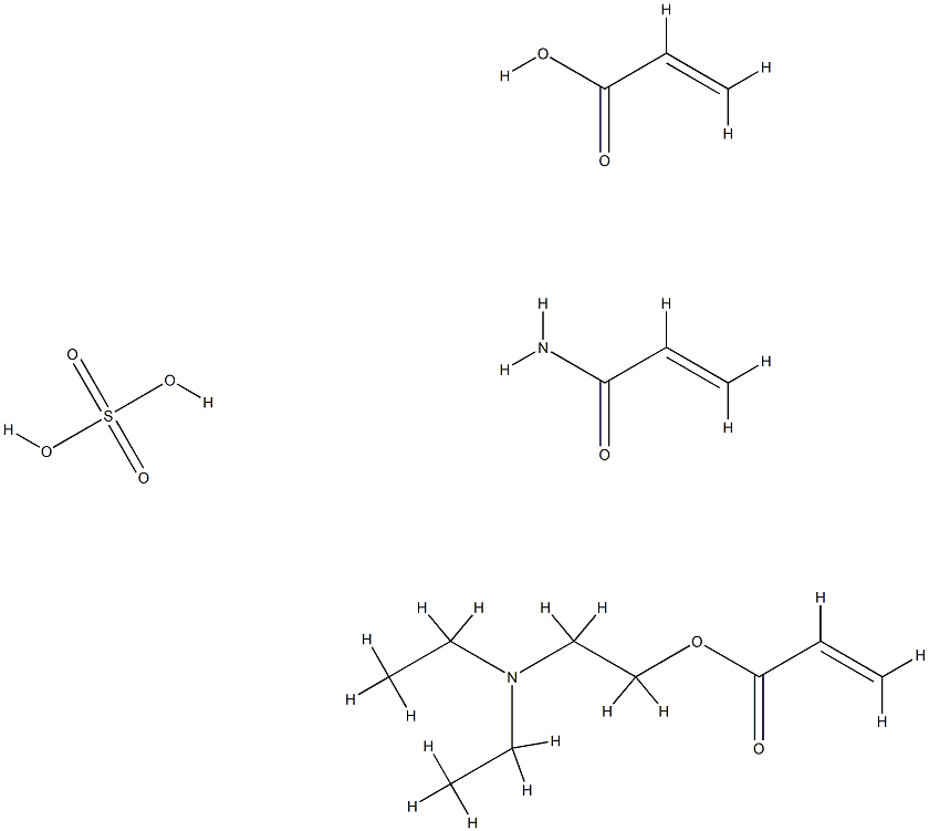 2-Propenoic acid, polymer with 2-(diethylamino)ethyl 2-propenoate and 2-propenamide, sulfate分子式结构图