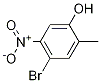 4-溴-2-甲基-5-硝基苯酚分子式结构图