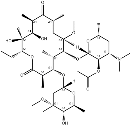 Clarithromycin 2''-O-Acetate分子式结构图