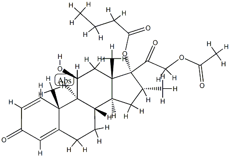 醋丁艾可米松分子式结构图