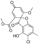 5-Chloro-4-hydroxy-6'-methoxy-6-methyl-3,4'-dioxospiro[benzofuran-2(3H),1'-[2,5]cyclohexadiene]-2'-carboxylic acid methyl ester分子式结构图