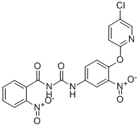 Benzamide, N-(((4-((5-chloro-2-pyridinyl)oxy)-3-nitrophenyl)amino)carb onyl)-2-nitro-分子式结构图