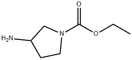 ETHYL 3-AMINOPYRROLIDINE-1-CARBOXYLATE分子式结构图