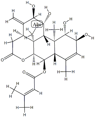 13,18-dehydro-6alpha-senecioyloxychaparrin分子式结构图