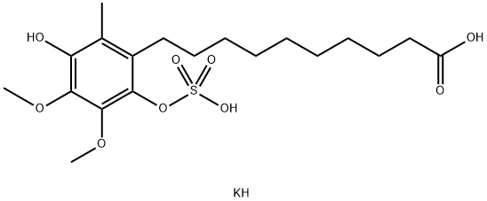 Hydro Idebenone 10’-Carboxylate 1-O-Sulfate Dipotassium Salt分子式结构图