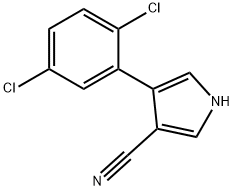 4-(2,5-DICHLOROPHENYL)-1-METHYL-1H-PYRROLE-3-CARBONITRILE分子式结构图