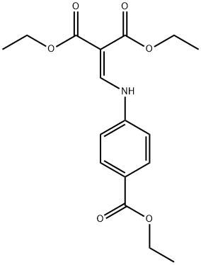 diethyl ({[4-(ethoxycarbonyl)phenyl]amino}methylidene)propanedioate分子式结构图