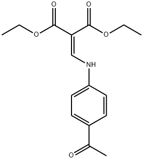 DIETHYL 2-[(4-ACETYLANILINO)METHYLENE]MALONATE分子式结构图