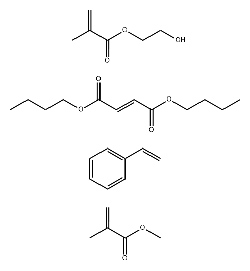 2-Butenedioic acid (2E)-, dibutyl ester, polymer with ethenylbenzene, 2-hydroxyethyl 2-methyl-2-propenoate and methyl 2-methyl-2-propenoate分子式结构图