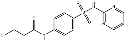 3-氯-N-[4-(嘧啶-2-基氨基磺酰基)苯基]丙酰胺分子式结构图