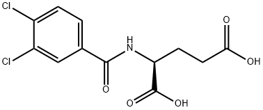 N-(3,4-二氯苯甲酰基)-DL-谷氨酸分子式结构图