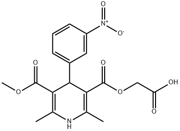 3,5-Pyridinedicarboxylic acid, 1,4-dihydro-2,6-dimethyl-4-(3-nitrophen yl)-, carboxymethyl methyl ester分子式结构图