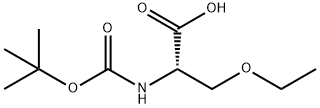 N-BOC-O-乙基-L-丝氨酸分子式结构图