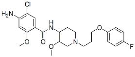 4-AMINO-5-CHLORO-N-{1-[3-(4-FLUOROPHENOXY)PROPYL]-3-METHOXY-4-PIPERIDYL}-2-METHOXYBENZAMIDE分子式结构图