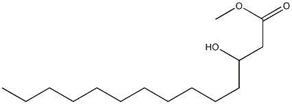 3-Hydroxytetradecanoic  acid  methyl  ester,  DL-β-Hydroxymyristic  acid  methyl  ester分子式结构图