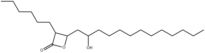 3-Hexyl-4-(2-hydroxytridecyl)-2-oxetanone分子式结构图