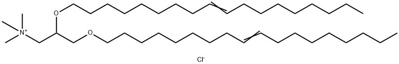 1,2-双十八烯氧基-3-甲基铵丙烷氯盐分子式结构图