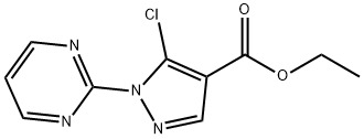 5-氯-1-(2-嘧啶基)-1H-吡唑-4-羧酸乙酯分子式结构图