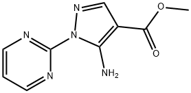 1H-Pyrazole-4-carboxylic acid, 5-aMino-1-(2-pyriMidinyl)-, Methyl ester分子式结构图