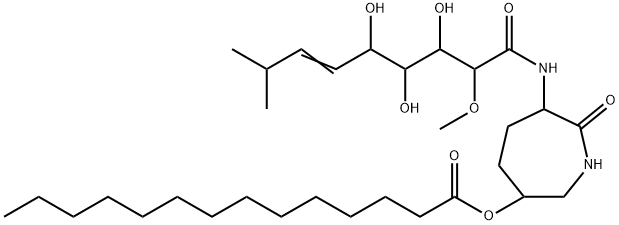 N-Demethyl-6-O-tetradecanoylbengamide Z分子式结构图