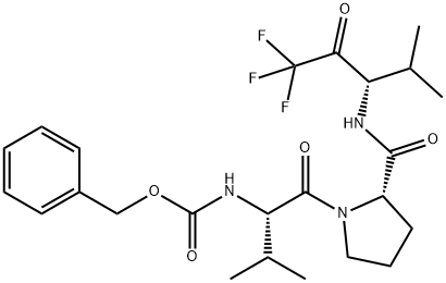 ((4-methoxyphenyl)carbonyl)-valyl-N-(3-(1,1,1-trifluoro-2-hydroxy-4-methylpentyl))prolinamide分子式结构图