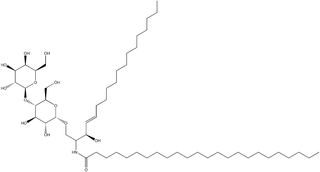 D-LACTOSYL--1,1' N-LIGNOCEROYL-D-ERYTHRO-SPHINGOSINE分子式结构图