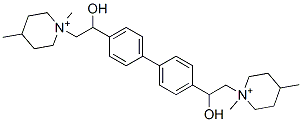 1,1'-((1,1'-biphenyl)-4,4'-diylbis(2-hydroxy-2,1-ethanediyl))bis(1,4-dimethylpiperidinium)分子式结构图