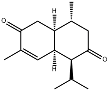 (1S,4R,4AS,8AR)-1,3,4,4A,5,8A-六氢-4,7-二甲基-1-(1-甲基乙基)-2,6-萘二酮分子式结构图