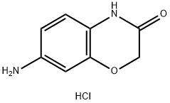 7-氨基-2H-苯并[B][1,4]噁嗪-3(4H)-酮盐酸盐分子式结构图