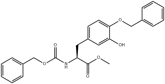 3-羟基-N-[苄氧羰基]-O-(苄基)-L-酪氨酸甲酯分子式结构图