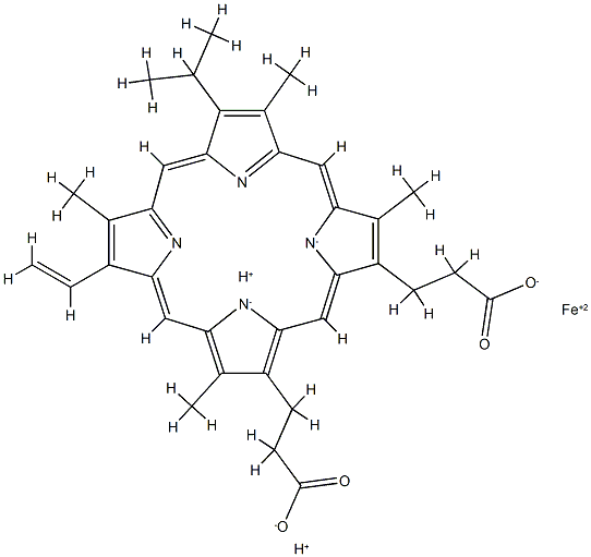 2-isopropyl-4-vinyldeuteroheme分子式结构图