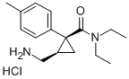 (Z)-2-(Aminomethyl)-N,N-diethyl-1-(p-methylphenyl)cyclopropanecarboxam ide hydrochloride分子式结构图