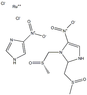 ruthenium chloride-DMSO(2)-4-nitroimidazole(2)分子式结构图