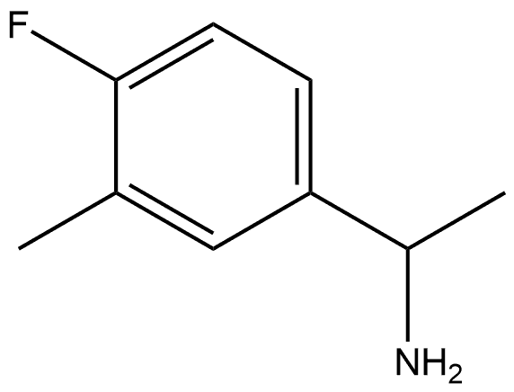 1-(4-氟-3-甲基苯基)乙-1-胺分子式结构图