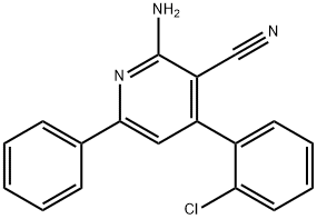 2-AMINO-4-(2-CHLOROPHENYL)-6-PHENYLNICOTINONITRILE分子式结构图